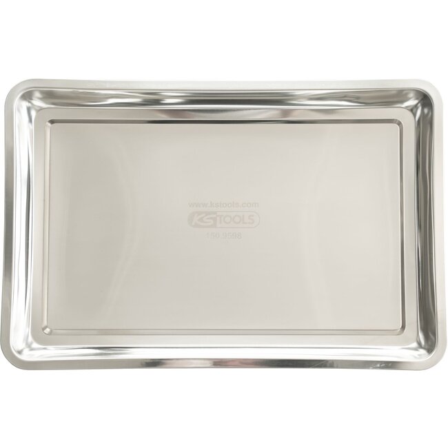 KS Tools Stainless steel drip tray 9 litres, extra flat - 150.9598