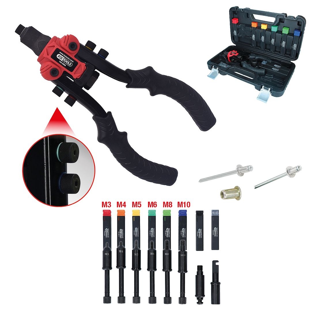 KS Tools 3-in-1 blindklinkgereedschapset - 15 - delig - 150.9805, foto 2 van 6