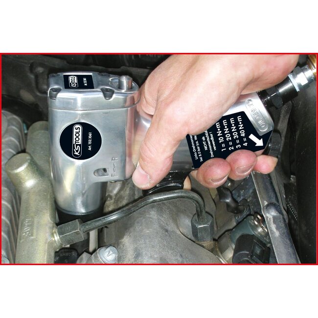 KS Tools 1/4" Glühkerzen-Druckluft-Vibrationsschrauber-Satz, 5-tlg - 152.1060