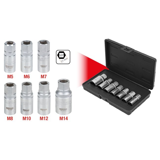 KS Tools Stehbolzen-Ausdreher-Satz, 7-tlg - 152.1101