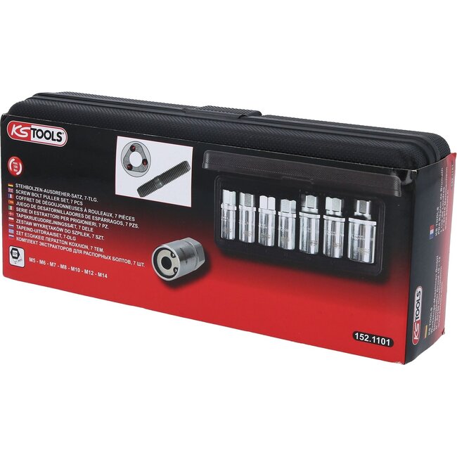 KS Tools Stehbolzen-Ausdreher-Satz, 7-tlg - 152.1101