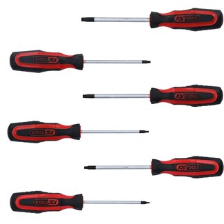 KS Tools ERGOTORQUEplus Schraubendreher-Satz, 6-tlg, Torx mit Bohrung
