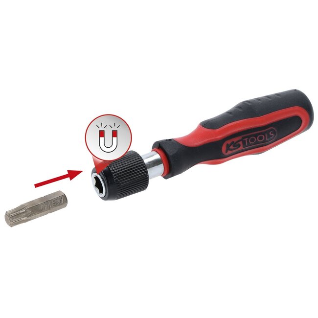 KS Tools 1/4" mini-bitschroevendraaier met snelvergrendeling - 159.1172