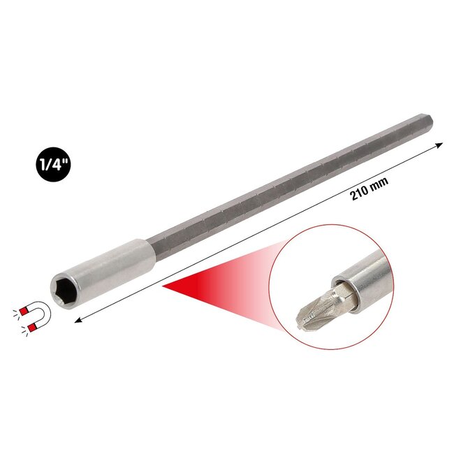 KS Tools 1/4" Bithouder - 210 mm - 159.1174