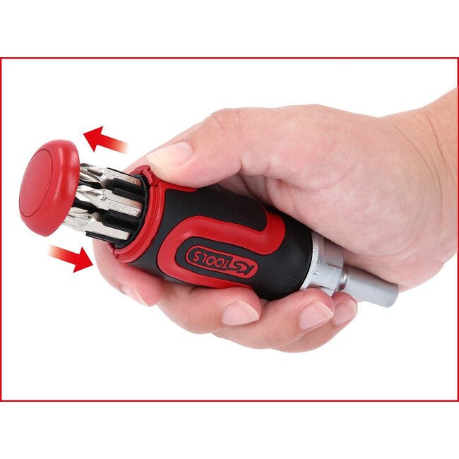 KS Tools 1/4" 6 in 1 Mini-ratel-schroevendraaier - 159.2025