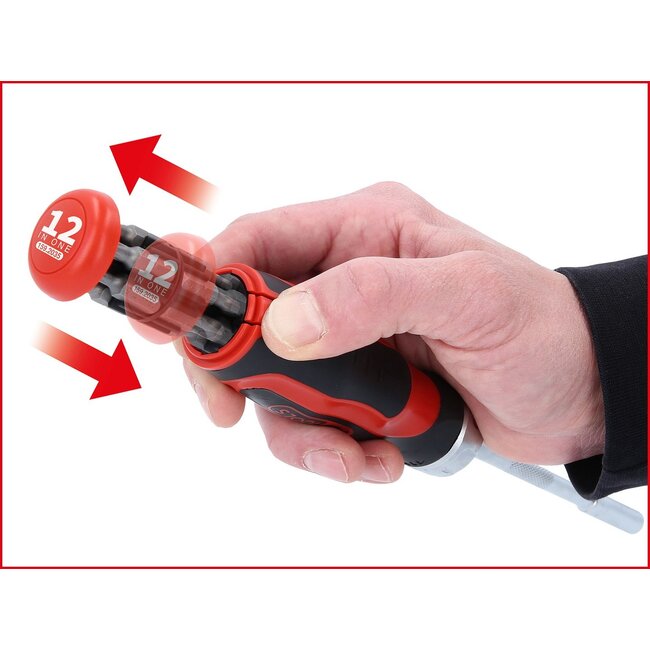 KS Tools 12-in-1 ratel-bit-schroevendraaier - 159.2035