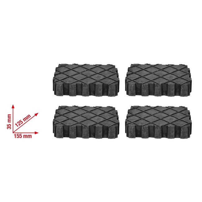 KS Tools Jeu de patins universels en caoutchouc pour plate-forme élévatrice, 4 pcs - .0391-TD