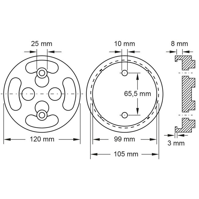 KS Tools Tampon en caoutchouc 11 pour ponts élévateurs Twin Busch, Ø 120 mm - 160.0473