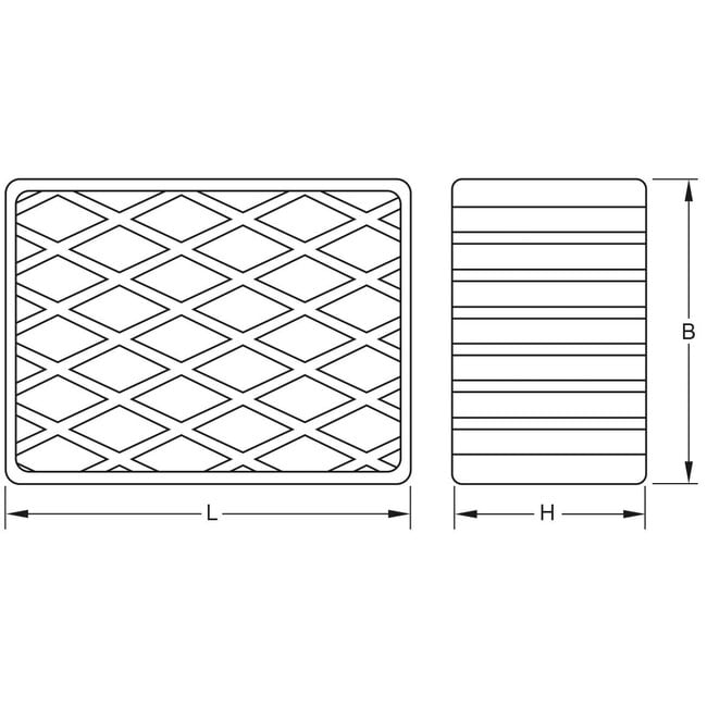 KS Tools Rubberonderlegger 05 voor hefbruggen 160 x 120 x 80 mm  - 160.0480