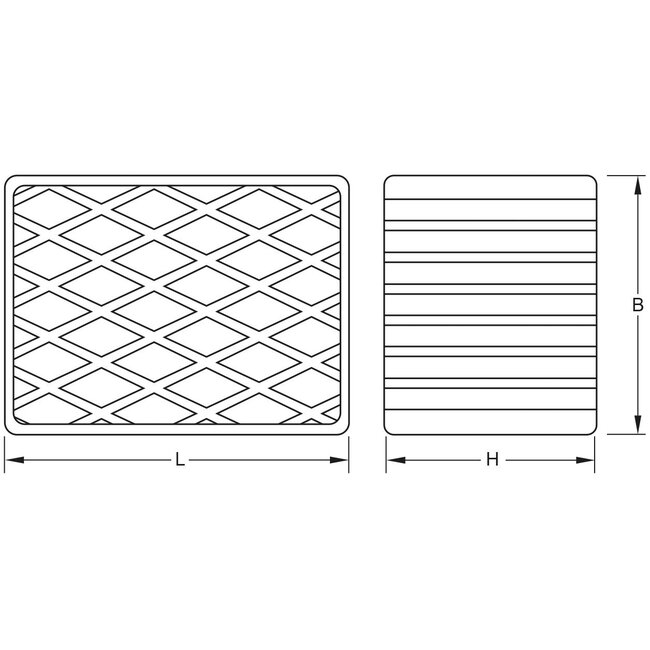 KS Tools Tapis en caoutchouc 06 pour ponts élévateurs, 160 x 120 x 100 mm - 160.0481