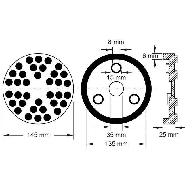 KS Tools Rubberschotel 18 voor Ravaglioli hefbruggen Ø 145 mm - 160.0494