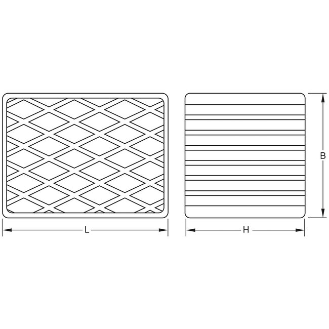 KS Tools Rubberonderlegger 10 voor hefbruggen 160 x 120 x 85 mm - 160.0499