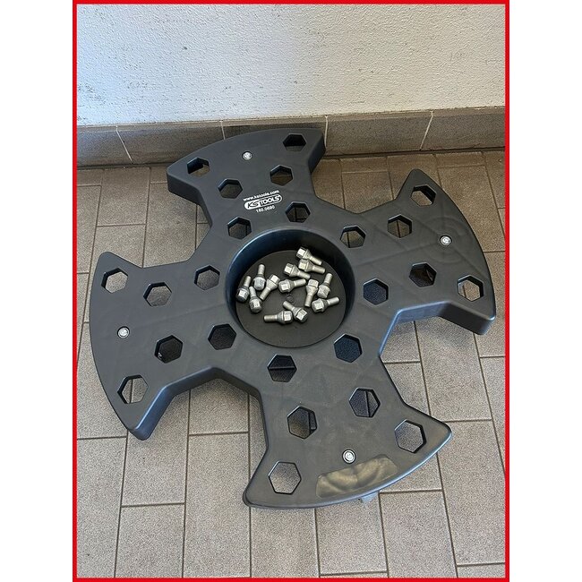 KS Tools Wheel rim and tire manager, load capacity 136 kg, Ø 800 mm - 160.0680