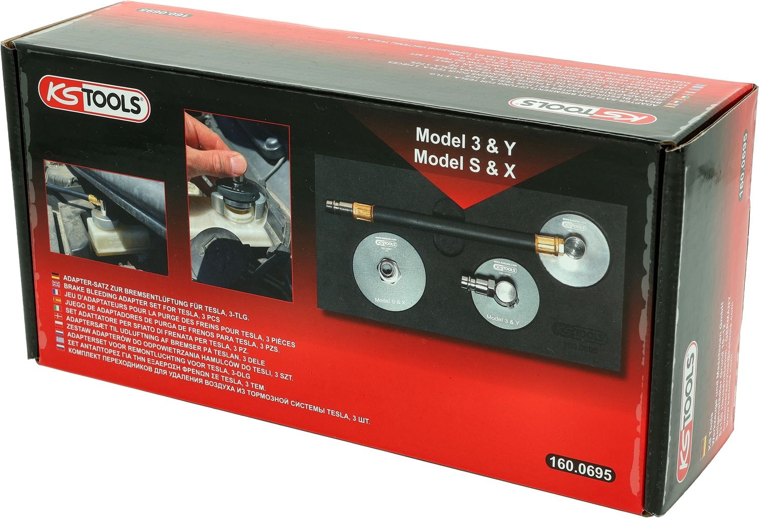 KS Tools Adapterset voor remontluchting voor Tesla - 3 - delig - 160.0695, foto 3 van 6