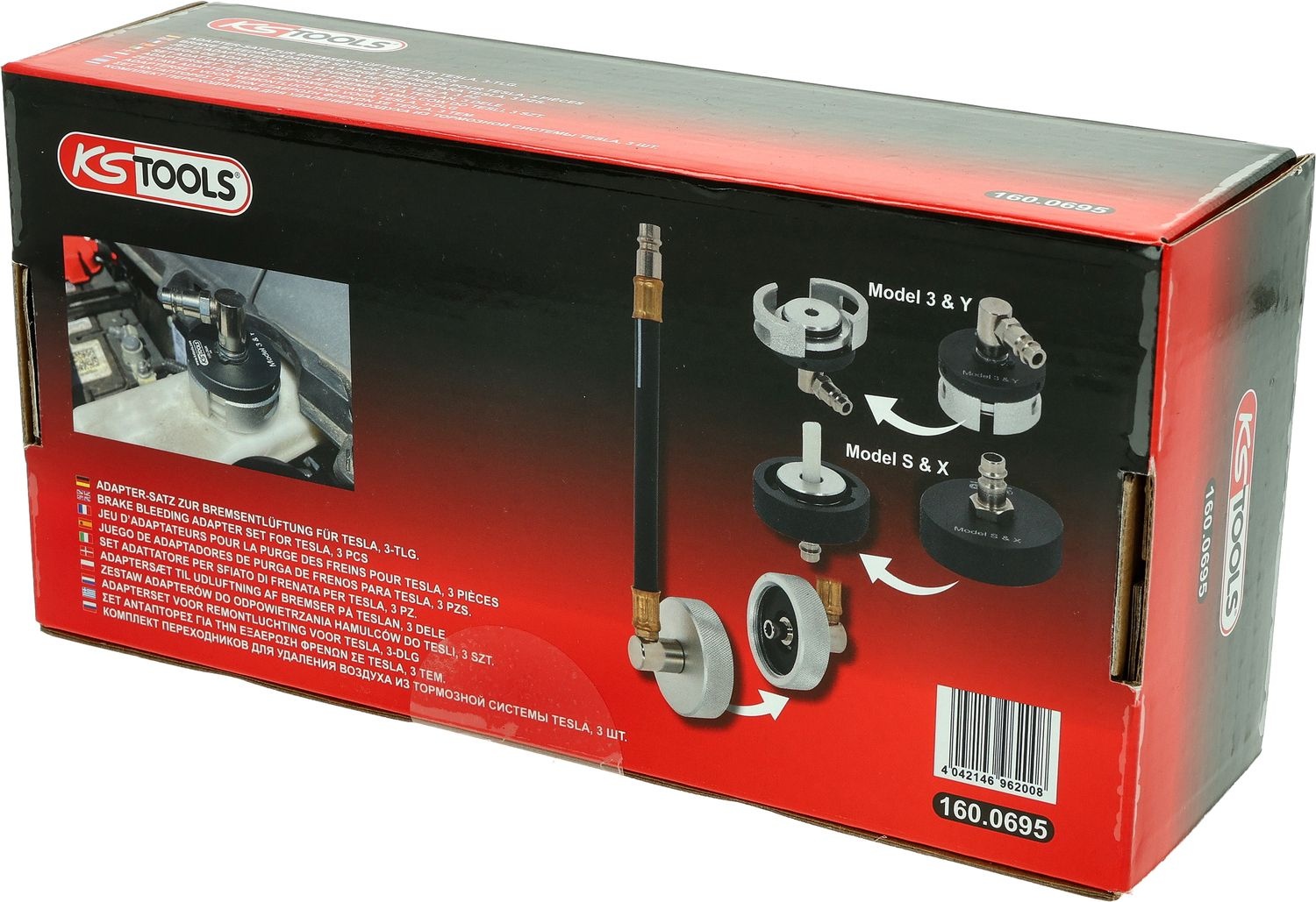 KS Tools Adapterset voor remontluchting voor Tesla - 3 - delig - 160.0695, foto 4 van 6