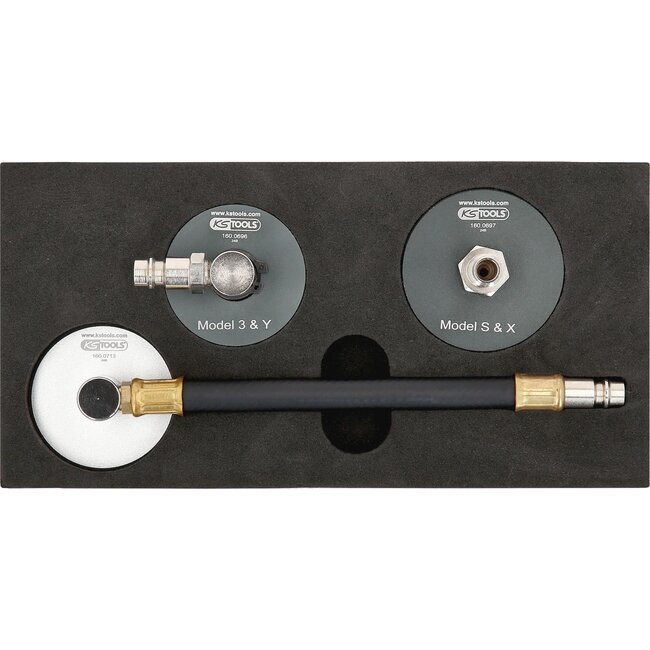 KS Tools Brake bleeding adapter set for Tesla, 3-pcs - 160.0695
