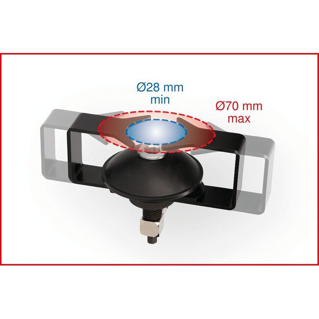 KS Tools Universal bleed nozzle adapter, adjustable - 160.0718