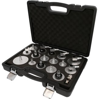KS Tools Universele ontluchtingsnippeladapterset voor remontluchting - 17 - delig
