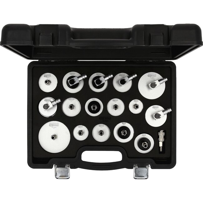 KS Tools Universal-Entlüfterstutzen-Adapter-Satz zur Bremsenentlüftung, 17-tlg - 160.0815
