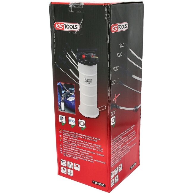 KS Tools 6,5 liter vacuüm afzuigpomp met 4 sonden - 160.0865