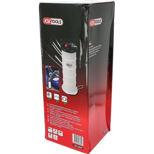 KS Tools Vacuum fluid extractor suction pump 6.5 litre included 4 hoses - 160.0865
