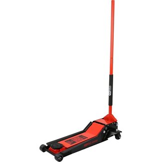 KS Tools performance stalen hydraulische krik - 2000 kg - vlak - hefhoogte: 75 - 610 mm