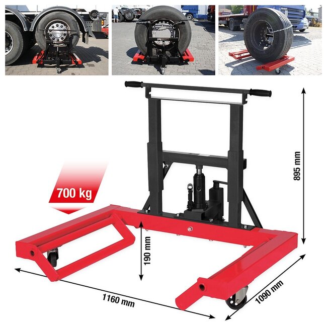 KS Tools Lève-roue hydraulique Performance, 700 kg - 160.1200
