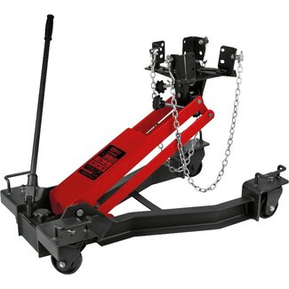 KS Tools performance Hydraulic transmission jack with adjustable pickup plate, 1 t
