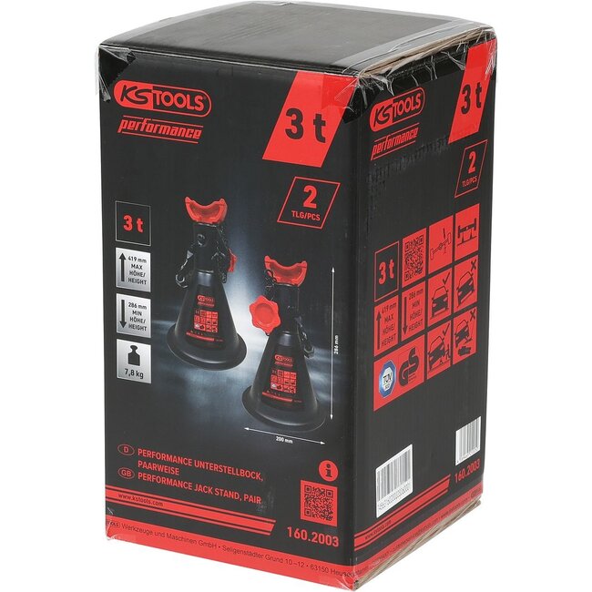 KS Tools performance assteunen - 3 t - per paar - 160.2003