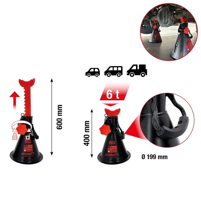 KS Tools performance assteunen - 6 t - per paar - 160.2006