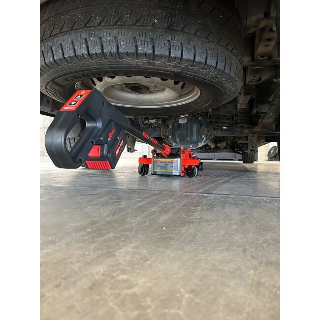 KS Tools e-performance hydraulic rechargeable battery trolley jack, 3 t, max. height 616 mm - 160.2010