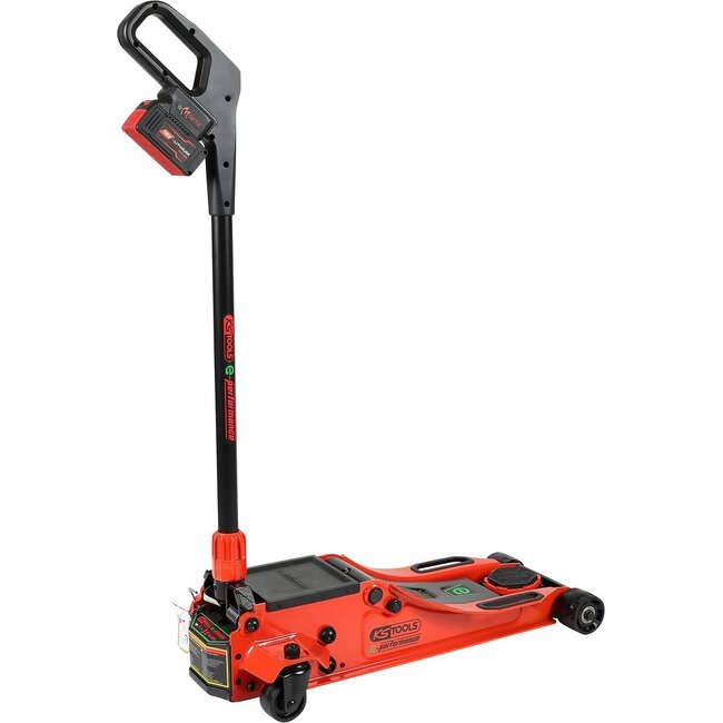 KS Tools e-performance hydraulic rechargeable battery trolley jack, 3 t, max. height 508 mm - 160.2015