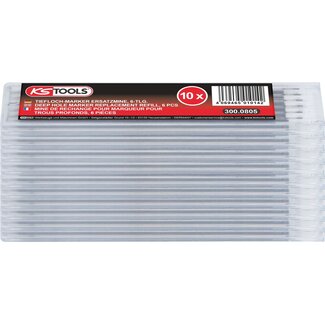 KS Tools Mine de rechange pour marqueur pour trous profonds, 10 par pack de 6
