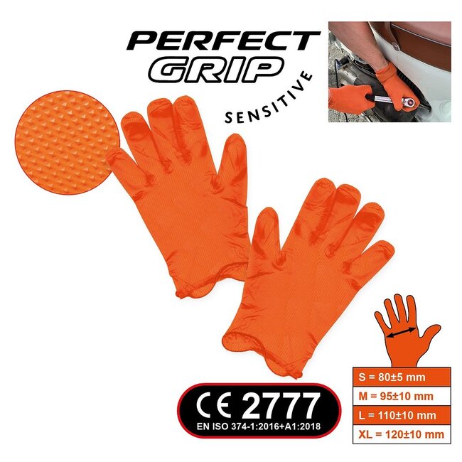 KS Tools Gants en nitrile, S, pack de 100 - 310.0461