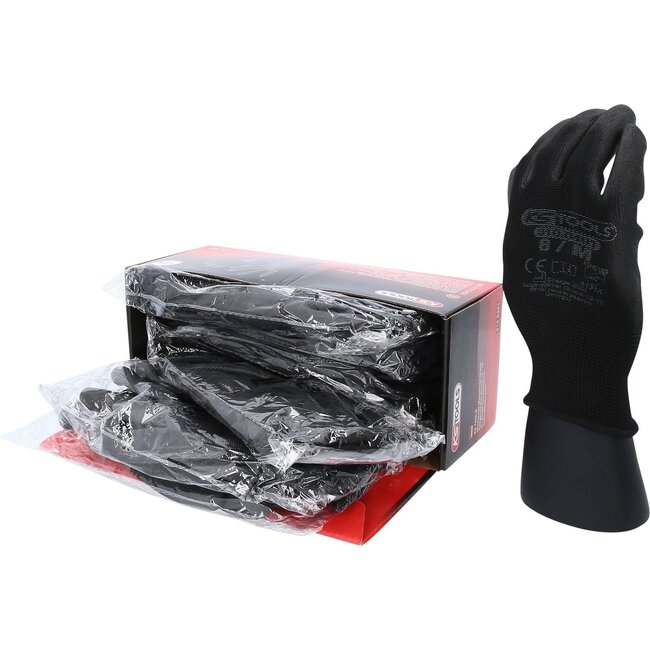 KS Tools Gant maille fine MICRO, noirs, 12 paires 8 - 310.0491