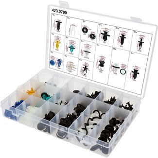 KS Tools Jeu de clips de fixation - Tesla, 150 pcs