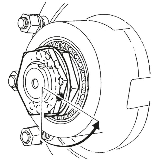 KS Tools Achsmuttern-Schlüssel für SAF 85mm, Ø 118mm - 450.0201