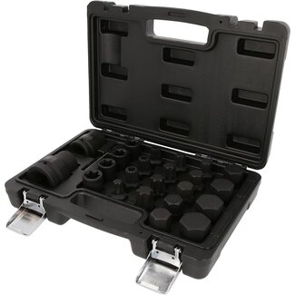 KS Tools 3/4" + 1" interchangeable impact bit set, 23-pcs