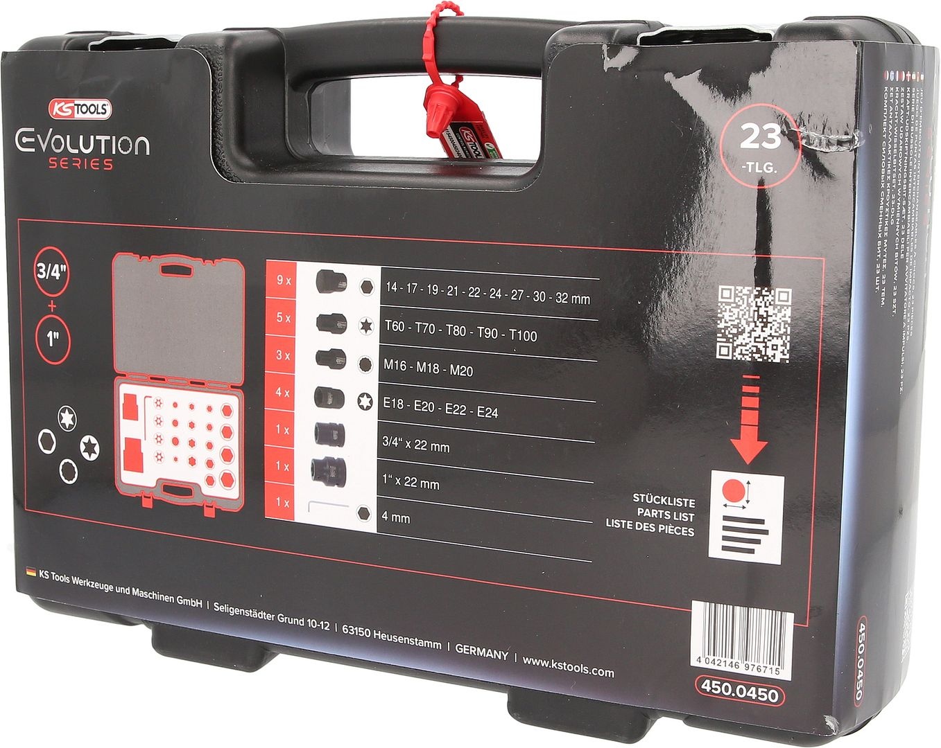 KS Tools 3/4" + 1" kracht-wisselbitset - 23 - delig - 450.0450, foto 5 van 6