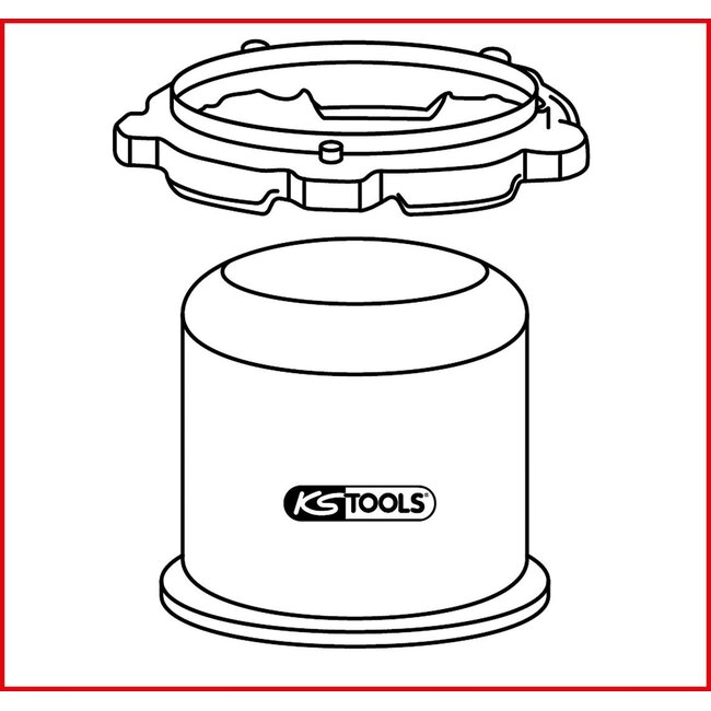 KS Tools Release tool for air dryer cartridge for Volvo / Renault - 460.0501
