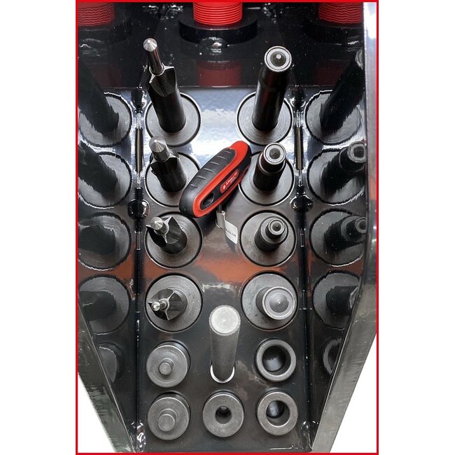 KS Tools Air-hydraulic rivet device, 19 pcs - 460.0605