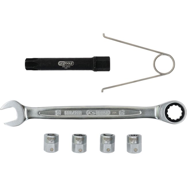 KS Tools Brake piston special socket wrench set for WABCO and Knorr disk brakes, 7 pcs - 460.2620