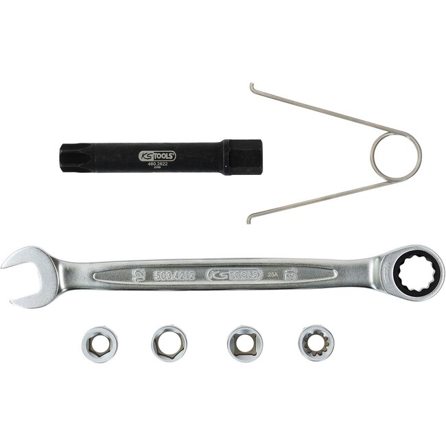 KS Tools Clé mixte spécifique pour étriers de frein WABCO et Knorr, 7 pcs - 460.2620