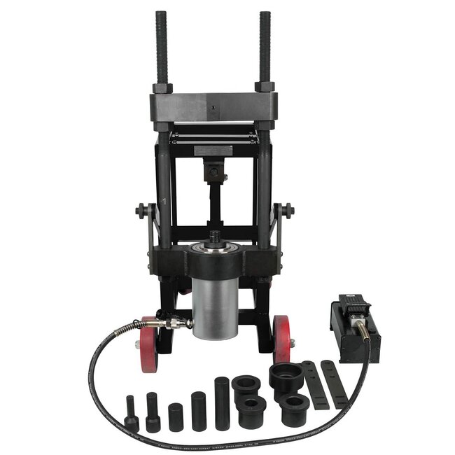 KS Tools Presse pour boulon de fusée de roue 75t avec kit de douilles de 29 pcs - 460.3620