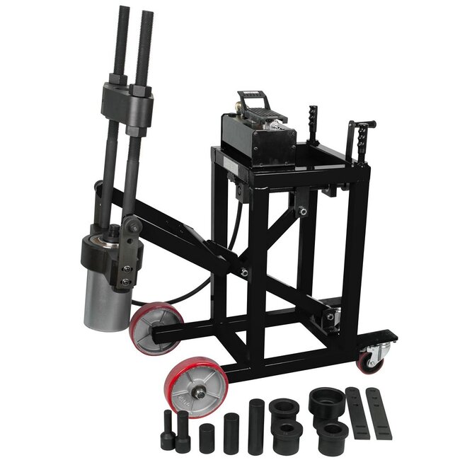 KS Tools 29 pcs Axle Post Press, 75t, with Sleeve Set - 460.3620