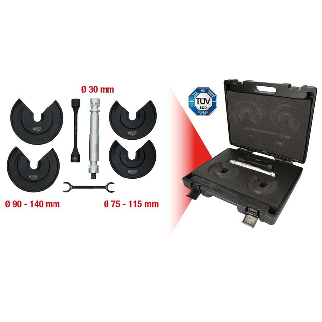 KS Tools Universal telescopic center tensioner set for internal springs, 9 pcs - 500.8755