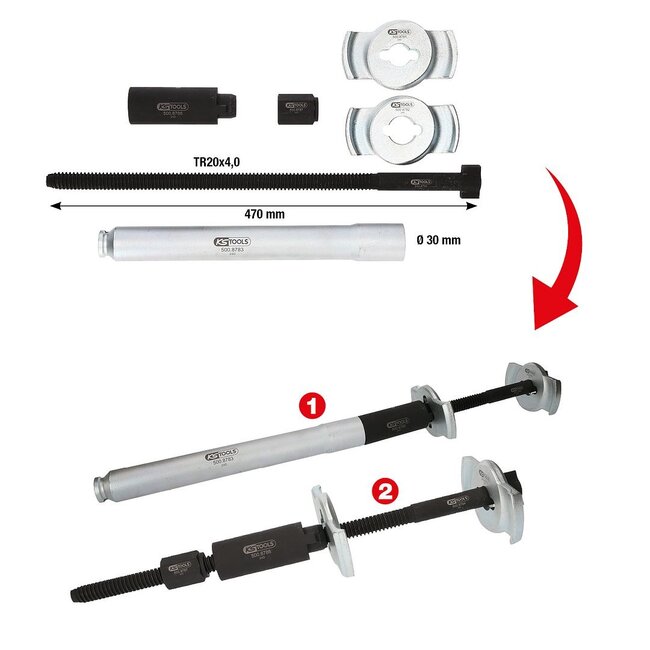 KS Tools Universal-Innen-Federspanner-Satz, 6-tlg - 500.8780