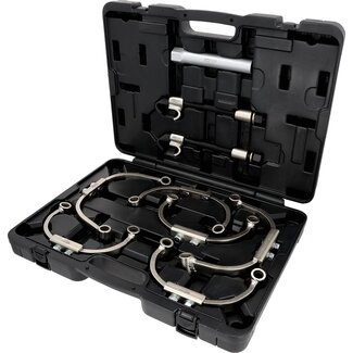 KS Tools Jeu de compresseurs de ressort universel McPherson avec étrier de sécurité, 9 pcs