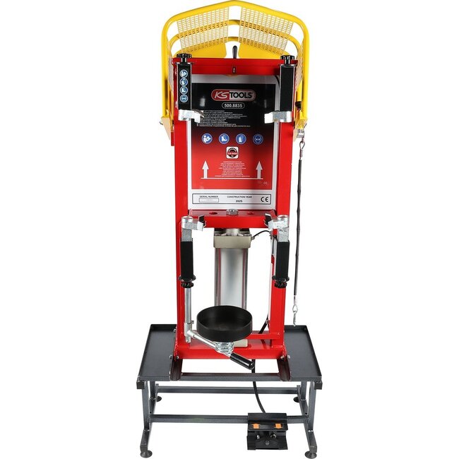 KS Tools Pressurised air spring tensioner with single cylinder and base frame - 500.8835