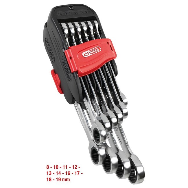 KS Tools GEARplus Combination ratcheting wrench set, 10 pcs  - 503.4250